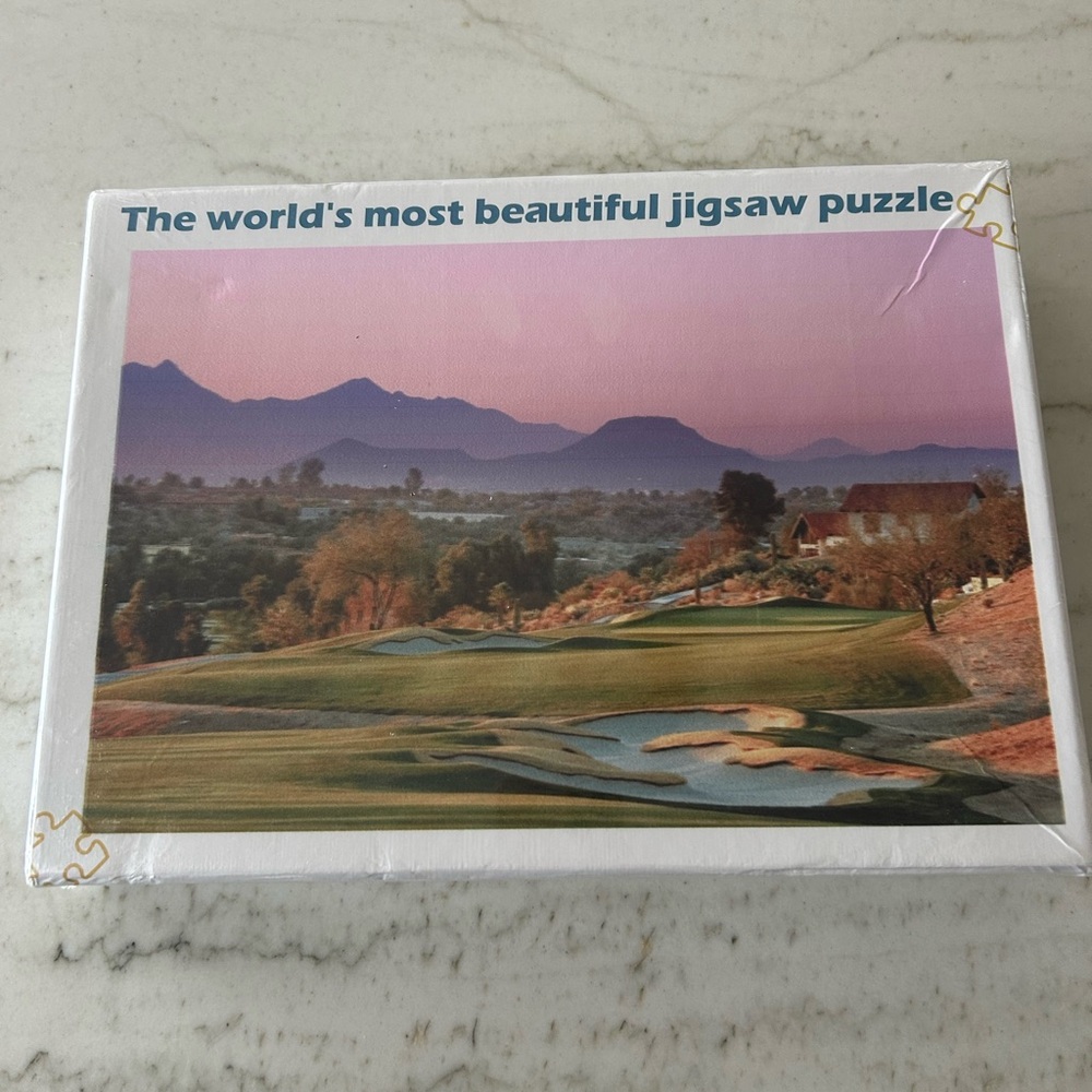 Scenic Golf Course Jigsaw Puzzle - Pink Landscape